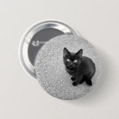 Black Kitten Ronde Button 5,7 Cm (Voorkant /achterkant)