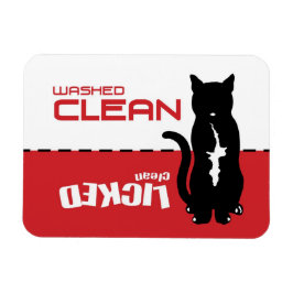 Black Kitty Cat Dishwasmachine Magnet - Verbruikte Magneet