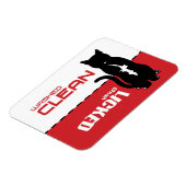 Black Kitty Cat Dishwasmachine Magnet - Verbruikte Magneet (Linkerzijde)