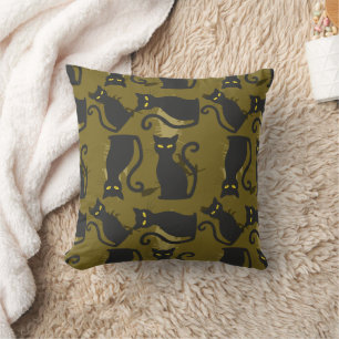 Black Kitty Cat Metallizer Factory Deco Kussen