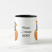 Black Kitty Citrouille Halloween Mug (Centre)