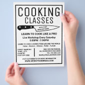 Black Knife, Gourmet, Cooking Classes Adverteren Flyer (Hand)