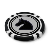 Black Knight Schaakstuk Pokerchips (Bovenkant)