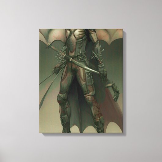 Black Knight Soldier Canvas Afdruk (Voorkant)
