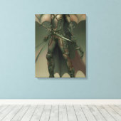 Black Knight Soldier Canvas Afdruk (Insitu (Houten vloer))