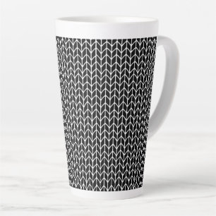 BLACK KNIT Tall Latte Mok
