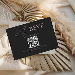 Black là où Forever commence Blush Wedding Carte R