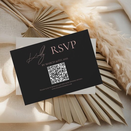 Black là où Forever commence Blush Wedding Carte R