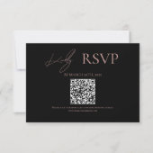 Black là où Forever commence Blush Wedding Carte R (Devant)