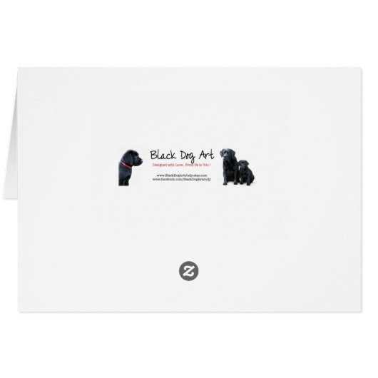 Black Lab All Occasion Kaart - Cupcake-Kaarten (Achterkant Horizontaal)