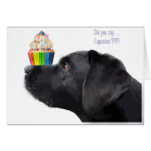Black Lab All Occasion Kaart - Cupcake-Kaarten (Voorkant Horizontaal)