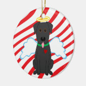 Black Lab Angel Kersthond Ornament (Links)