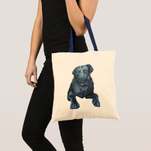Black Lab Bags Blue Dog Art Canvas tassen