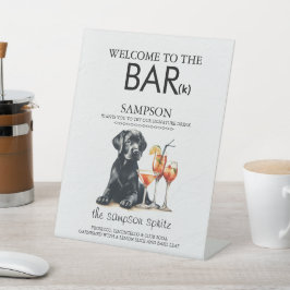 Black Lab Bar Reclamebord Met Voetstuk