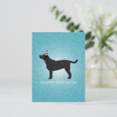 Black Lab Bonne conception de carte d'anniversaire (Debout devant)