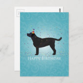 Black Lab Bonne conception de carte d'anniversaire (Devant / Derrière)