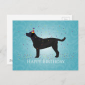 Black Lab Bonne conception de carte d'anniversaire (Devant / Derrière)