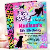 Black Lab Chien Anniversaire PAWty Invitation pour