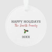 Black Lab Chien Noël Santa Hat Holly Noel Texte (dos)