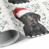 Black lab christmas gift wrap cadeaupapier