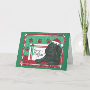 Black Lab Christmas-Kaart Feestdagen Kaart