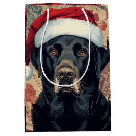 Black lab christmas medium cadeauzakje