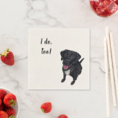 Black Lab Custom Cocktail Napkin Servet (Insitu)
