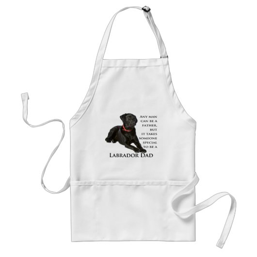 Black Lab Dad Apron Standaard Schort (Voorkant)