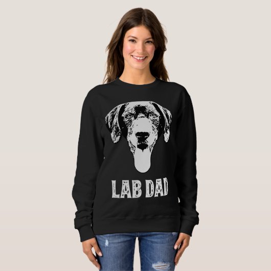 Black Lab Dad Labrador Retriever Trui (Voorkant volledig)