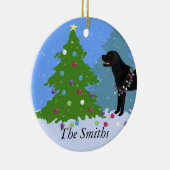 Black Lab dans la forêt Décoration de l'arbre de N (Droite)