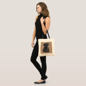 Black Lab Dog Art Canvas tas (Voorkant (model))