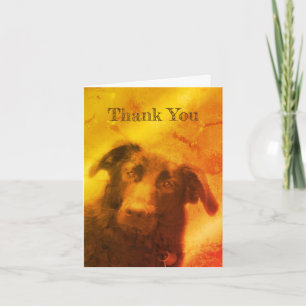 Black Lab Dog Art Carte de remerciements