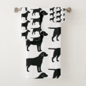 Black Lab Dog Bad Handdoek (Insitu)