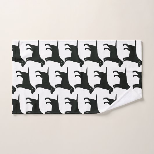 Black Lab Dog Bad Handdoek (Handdoek)