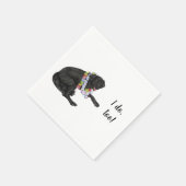 Black Lab Dog Custom Cocktail Napkin Servet (Hoek)