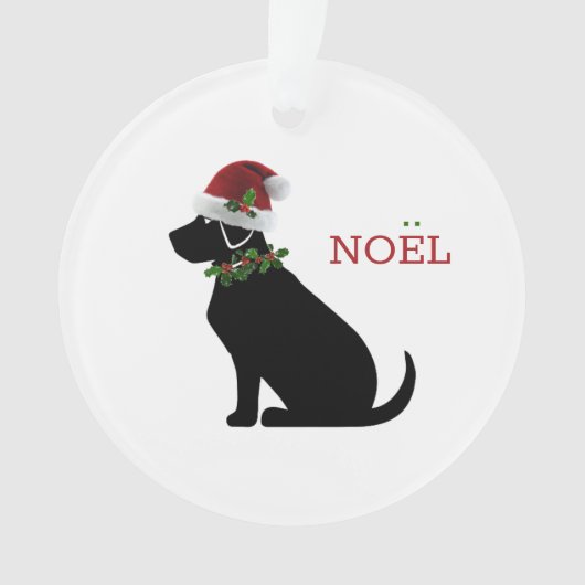 Black Lab Dog Kerstkerstkerstkerstkerstkerstkerstk Ornament (voorkant)