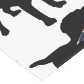 Black Lab Dog met Amerikaanse vlag, 4 juli Korte Tafelloper (Hoek)