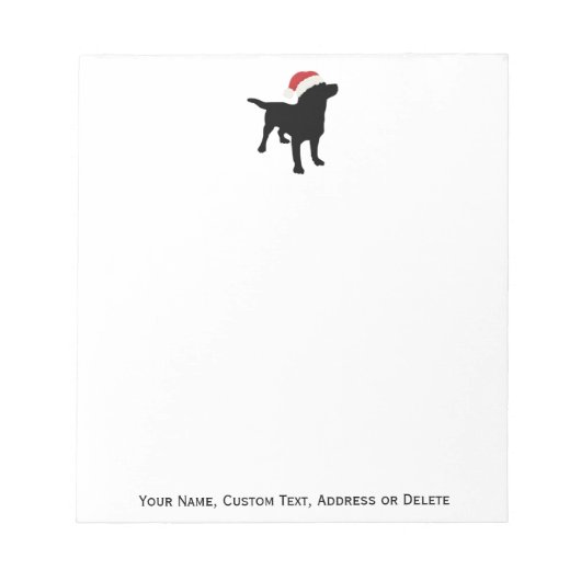 Black Lab Dog met kerstcadeaus Pet Notitieblok (Voorkant)
