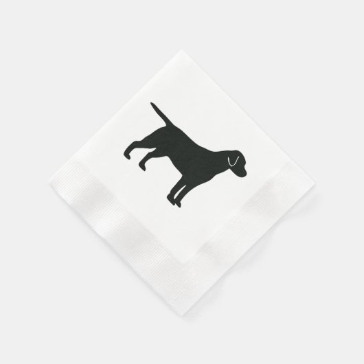 Black Lab Dog Napkins Servet (Hoek)