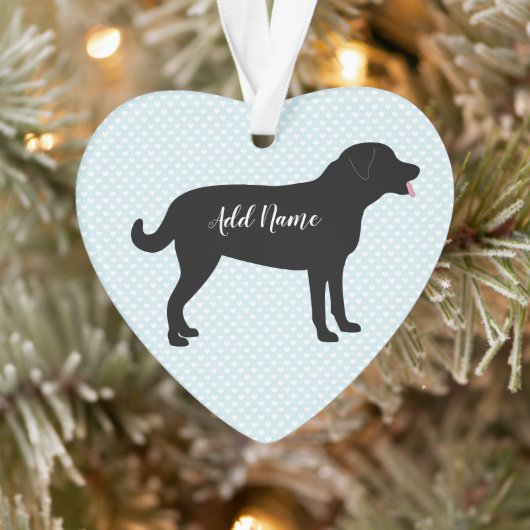Black Lab Dog Persoonlijke naam Ornament (Boom)