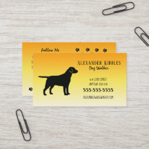 Black Lab Dog Walker Yellow