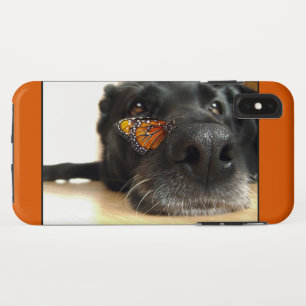 BLack Lab Dog with Butterfly iPhone XS Max Hoesje
