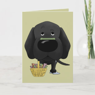 Black Lab - Easter Bone Hunt, iemand? Feestdagen Kaart