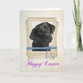 Black Lab Easter Kaart (Voorkant)