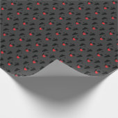 Black Lab Face Pattern Cute and Funny Cadeaupapier (Hoek)