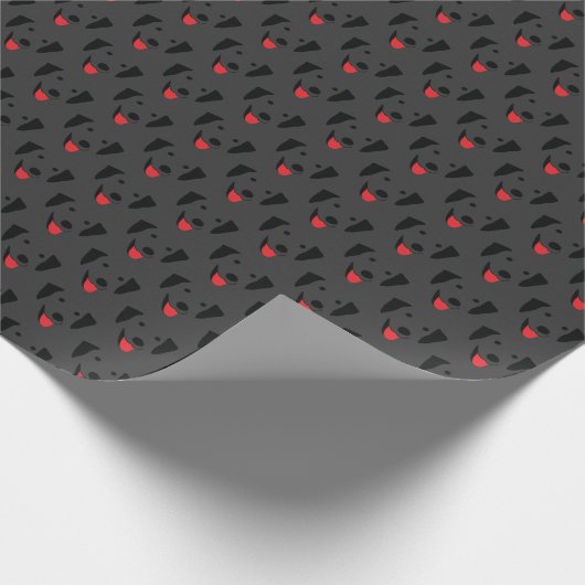 Black Lab Face Pattern Cute and Funny Cadeaupapier (Hoek)