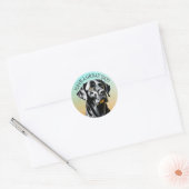 Black Lab | Fijne dag verder Ronde Sticker (Envelop)