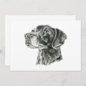 Black Lab Flat Card (Voorkant / Achterkant)