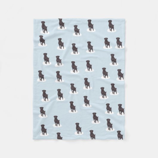Black Lab Fleece Blanket (Voorkant)