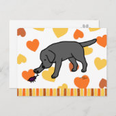 Black Lab Friendly Cartoon Black Labrador Briefkaart (Voorkant / Achterkant)